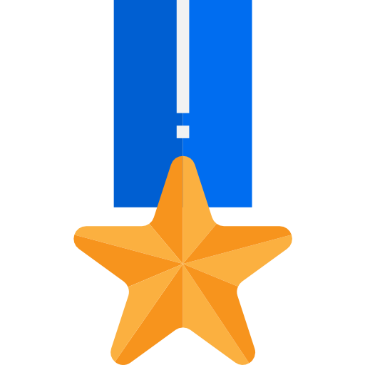 Медаль srip Flat иконка