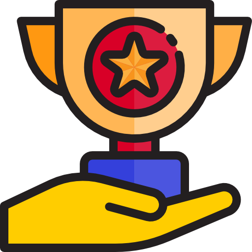 trofeo srip Lineal Color icono
