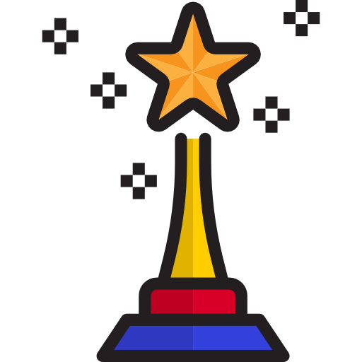 trofeo srip Lineal Color icono