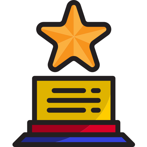 Trophy srip Lineal Color icon