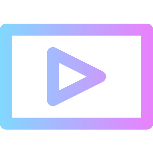 video Super Basic Rounded Gradient icon