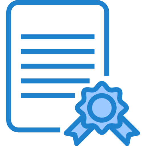 Diploma srip Blue icon