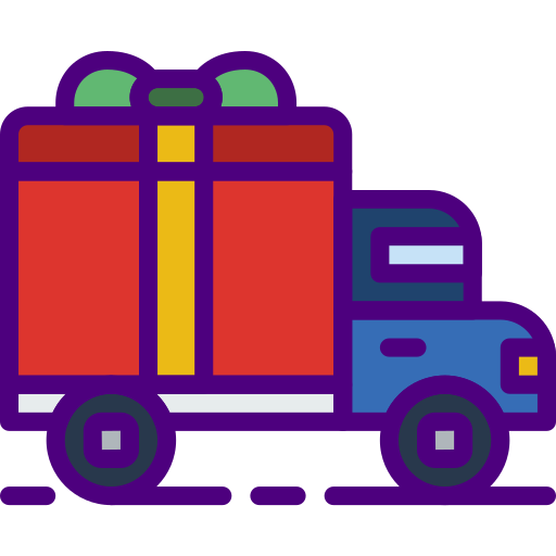 Delivery truck prettycons Lineal Color icon