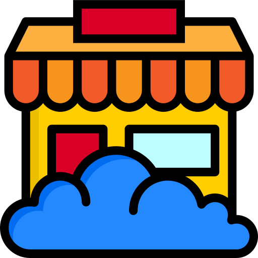 Cloud srip Lineal Color icon