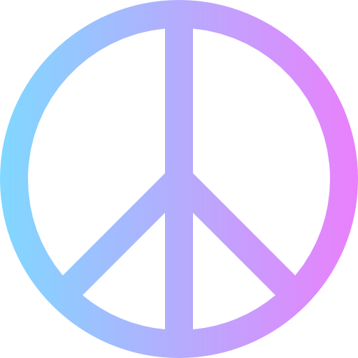 simbolo de paz Super Basic Rounded Gradient icono