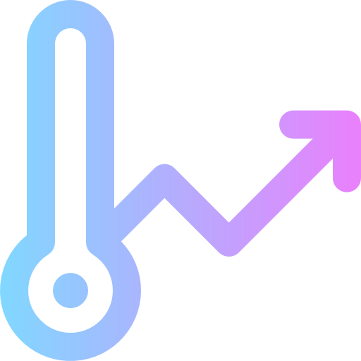 thermometer Super Basic Rounded Gradient icon