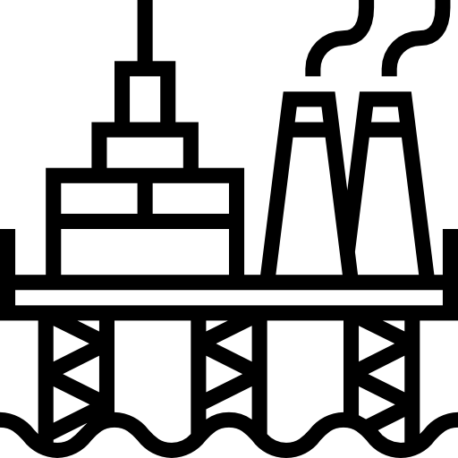 석유 플랫폼 srip Lineal icon