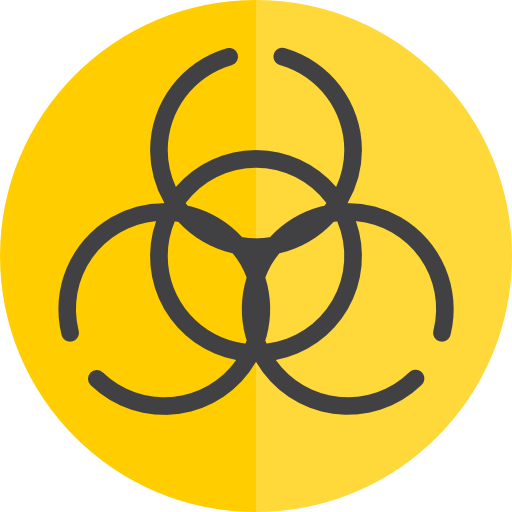 Biohazard srip Flat icon