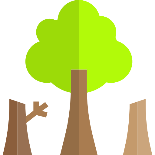 Вырубка леса srip Flat иконка