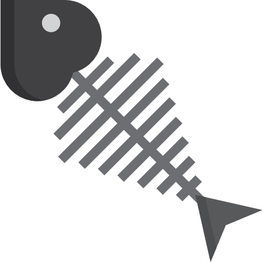 Fishbone srip Flat icon