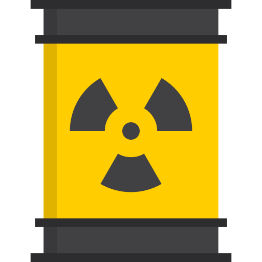 radioactivo srip Flat icono