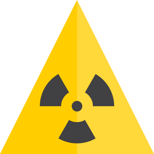radioattivo srip Flat icona