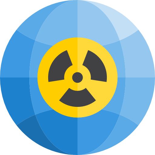 radioactividad srip Flat icono