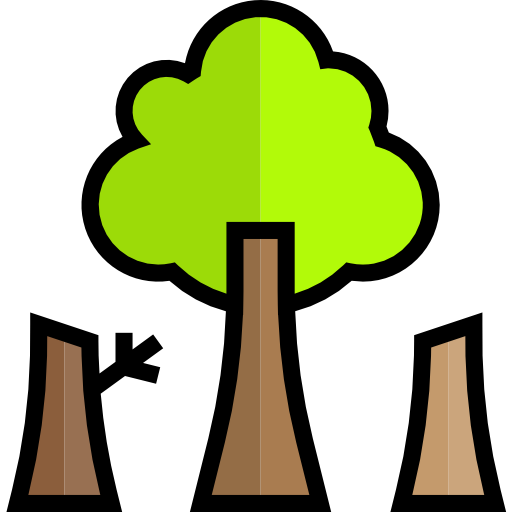 森林伐採 srip Lineal Color icon