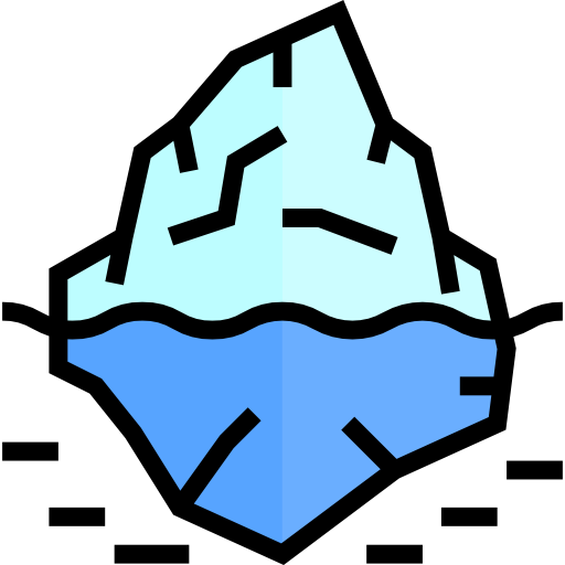 iceberg srip Lineal Color icona