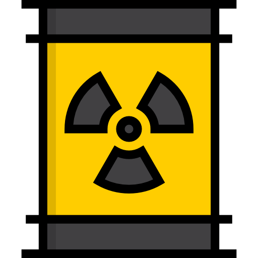 Radioactive srip Lineal Color icon