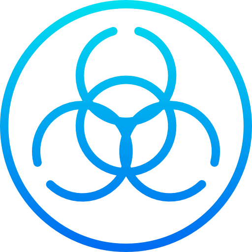 biologisch gevaar srip Gradient icoon