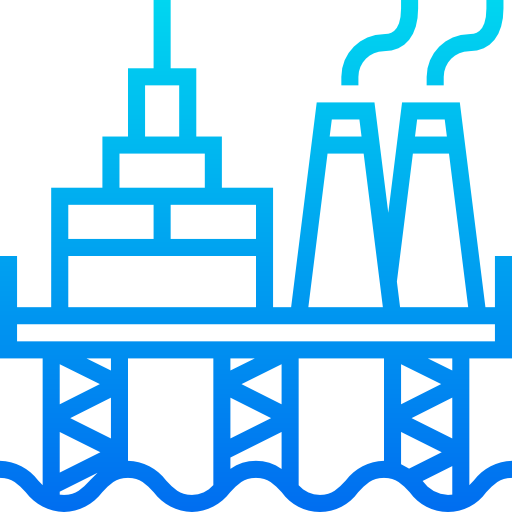 plataforma petrolera srip Gradient icono