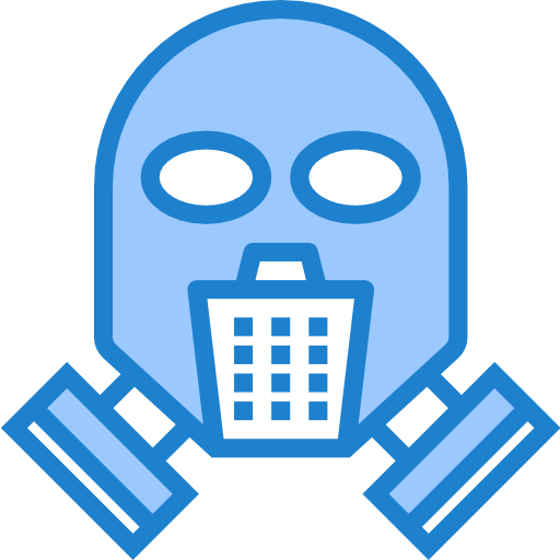 Gas mask srip Blue icon