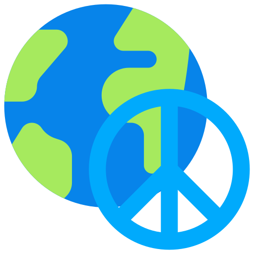 la paz mundial Juicy Fish Flat icono
