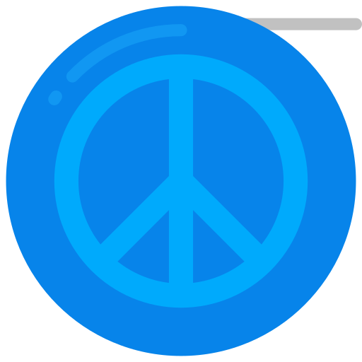 Peace sign Juicy Fish Flat icon