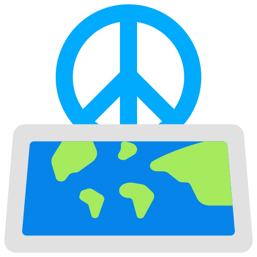 World peace Juicy Fish Flat icon