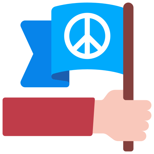 Peace flag Juicy Fish Flat icon