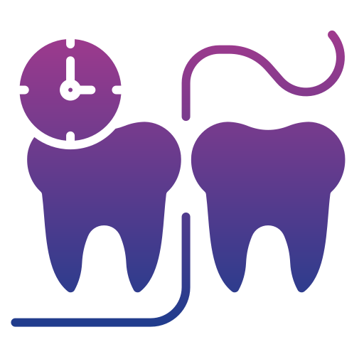 limpieza con hilo dental Generic gradient fill icono