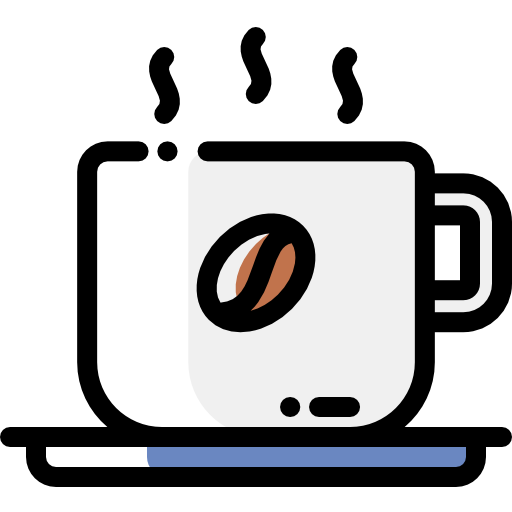 café Detailed Rounded Color Omission icono