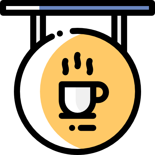 cafe Detailed Rounded Color Omission icon