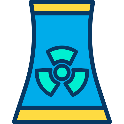 elektrownia jądrowa Kiranshastry Lineal Color ikona