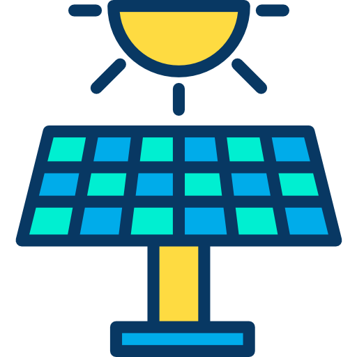energía solar Kiranshastry Lineal Color icono