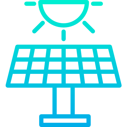 energia solar Kiranshastry Gradient Ícone