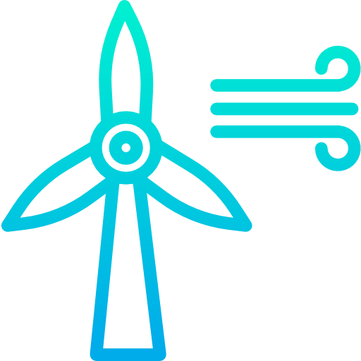 energía eólica Kiranshastry Gradient icono