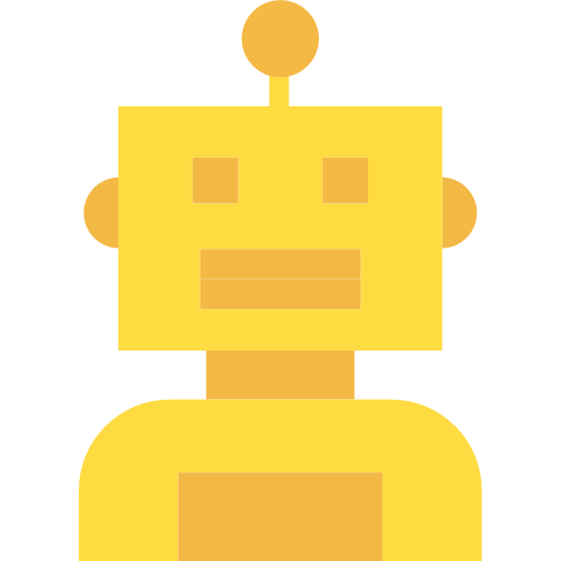 ロボット Kiranshastry Flat icon