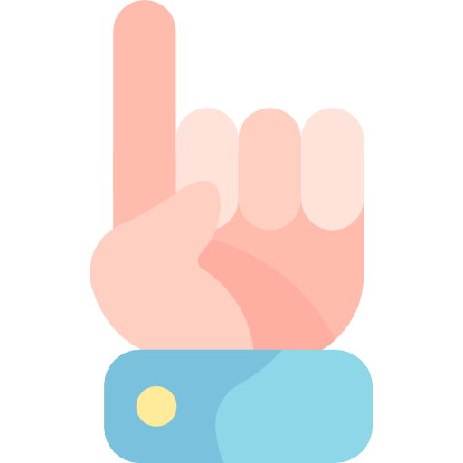 Finger up Kawaii Flat icon