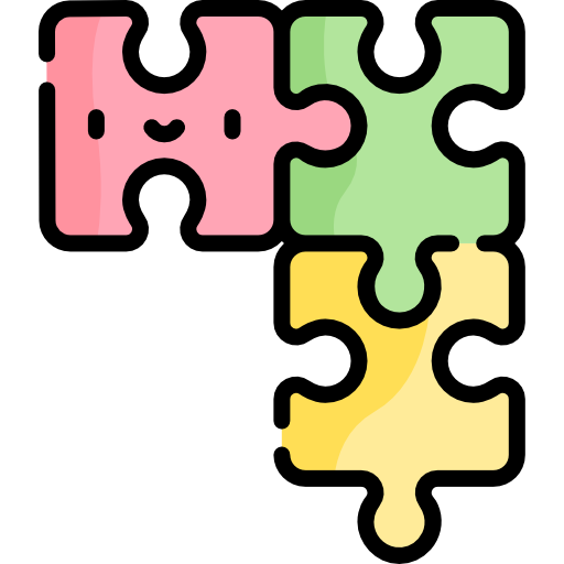 퍼즐 Kawaii Lineal color icon