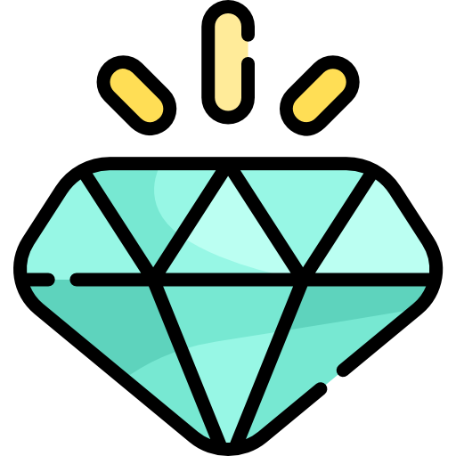diamant Kawaii Lineal color icon