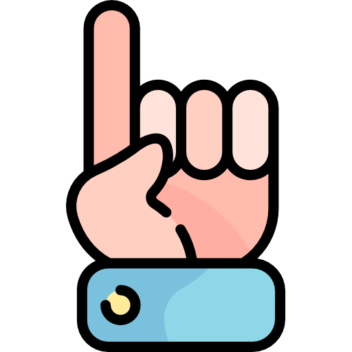 Finger up Kawaii Lineal color icon