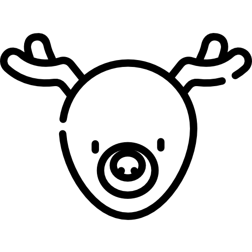 Олень Kawaii Lineal иконка