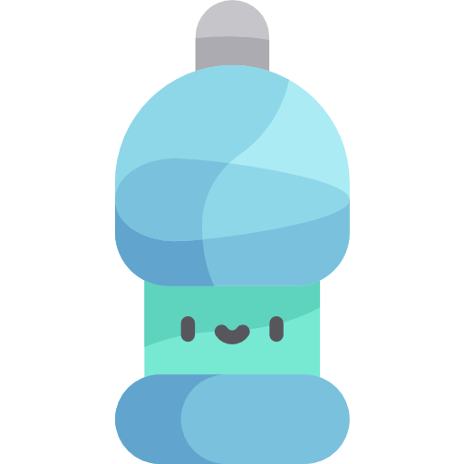 bottiglia d'acqua Kawaii Flat icona