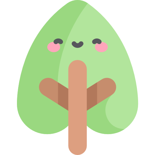 Leaf Kawaii Flat icon