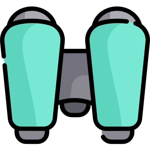 Binoculars Kawaii Lineal color icon
