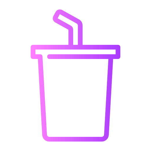 vaso de plástico Generic gradient outline icono