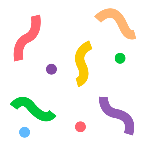 konfetti Generic color fill ikona