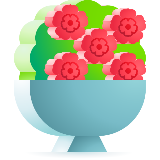 mazzo di fiori 3D Toy Gradient icona