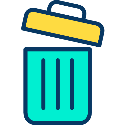 papelera de reciclaje Kiranshastry Lineal Color icono