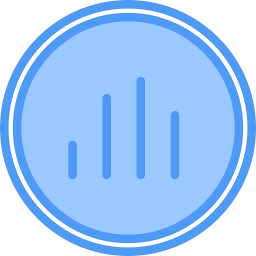 gráfico de barras Payungkead Blue icono