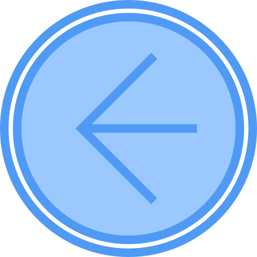 왼쪽 화살표 Payungkead Blue icon