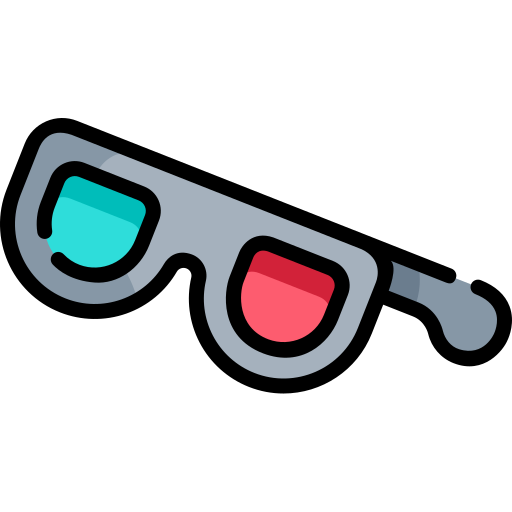 lunettes 3d Kawaii Lineal color Icône